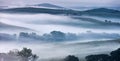 Misty Valley of Tuscany Royalty Free Stock Photo