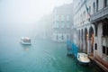 Misty Venice city of canals and bridges