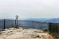 Misty view at Caesars head state park overlook in South Carolina