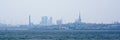 Misty view on the city of Tallinnfrom across Tallin Bay