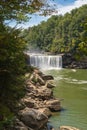 A misty view of Cumberland Falls State Park in Corbin, Kentucky, USA Royalty Free Stock Photo