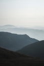 Misty view of Helvellyn range at the Lake District in England Royalty Free Stock Photo