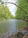 Misty Water over Smith River Royalty Free Stock Photo