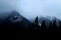 Misty Winter Mountains in Pacific Northwest