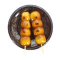 Mitarashi Dango lapanese dumpling Royalty Free Stock Photo