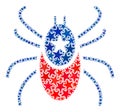 Vector Mite Mosaic of Stars in American Democratic Colors