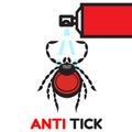 Mite dangerous parasite vector illustration