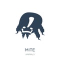 mite icon in trendy design style. mite icon isolated on white background. mite vector icon simple and modern flat symbol for web Royalty Free Stock Photo