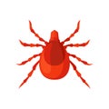 Mite insect vector illustration on a white background