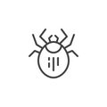 Mite pest line icon