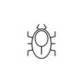Mite pest vector icon concept, isolated on white background