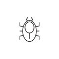 Mite pest vector icon concept, isolated on white background