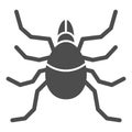 Mite solid icon, Insects concept, acarus sign on white background, tick icon in glyph style for mobile concept and web Royalty Free Stock Photo