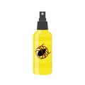 Mite spray icon isolated on white background. Repellent insect bottle with forbidden anti tick sign. Vector cartoon Royalty Free Stock Photo