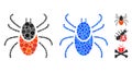 Mite Tick Composition Icon of Spheric Items