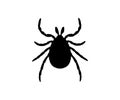 Mite, Tick Silhouette logo design. Dangerous biting insect.