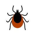 Mite tick vector icon