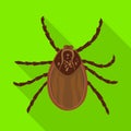 Mite vector icon.Flat vector icon isolated on white background mite.