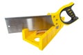 Miter Box with Saw. Royalty Free Stock Photo