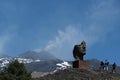 Mitoraj sculpture on Etna volcano