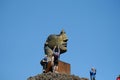 Mitoraj sculpture on Etna volcano Royalty Free Stock Photo