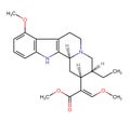 Mitragynine (kratom) chemical formula Royalty Free Stock Photo