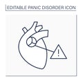 Mitral valve prolapse line icon