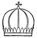 Mitre of Armenian Priest vintage engraving