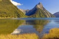 Mitre Peak in Milford Sound, Fiordland National Park, South Island, New Zealand. Royalty Free Stock Photo