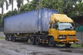 Mitsubishi Fuso The Great Semi Truck pulling 45ft container
