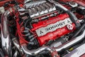 Mitsubishi 3000GT engine on display