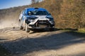 Mitsubishi Lancer Evo X competes at the annual Rally Galicia