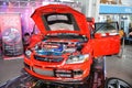 Mitsubishi lancer evolution at Manila International Auto Show in Pasay, Philippines