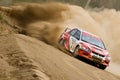 Mitsubishi Lancer on rally Royalty Free Stock Photo