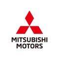 Mitsubishi Motors logo editorial illustrative on white background