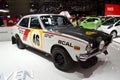 Mitsubishi rally origins Geneva 2014 Royalty Free Stock Photo