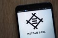 Mitsui logo displayed on a modern smartphone Royalty Free Stock Photo