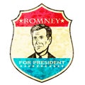 Mitt Romney For American President Shield Royalty Free Stock Photo