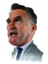 Mitt Romney Caricature portrait Royalty Free Stock Photo