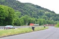 Mittelrheintal, Germany - 06 06 2023: Road and Railroad Royalty Free Stock Photo