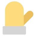 Mitten Color Vector icon Easily modify or edit