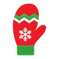Mitten flat icon, New year and Christmas, xmas Royalty Free Stock Photo