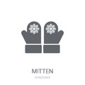 Mitten icon. Trendy Mitten logo concept on white background from