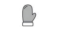 Mitten or Oven Mitt Vector Icon Illustration Royalty Free Stock Photo