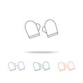 mittens icon. Element of a shopping multi colored icon for mobile concept and web apps. Thin line icon for website design and deve Royalty Free Stock Photo