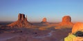 Mittens and Merrick Butte Monument Valley Royalty Free Stock Photo