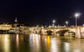Mittlere bridge in Basel at night