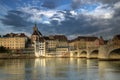 Mittlere Bridge and Basel waterfront, Switzerland