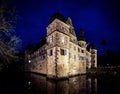 Scenic view of the Schloss Mitwitz in Mitwitz, Germany at nighttime