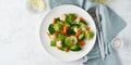 Mix of boiled vegetables. Broccoli, carrots, cauliflower. Steamed vegetables for low-calorie diet Royalty Free Stock Photo